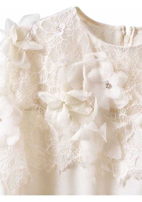 Abito con fiori applicati MAISON AVA | GC 01IVORY